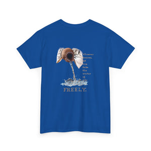 Water Of Life Back Design Illustration T-shirt